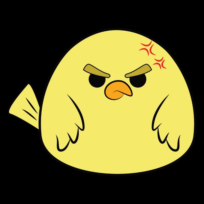 badass cool angry mignon poussin oiseau