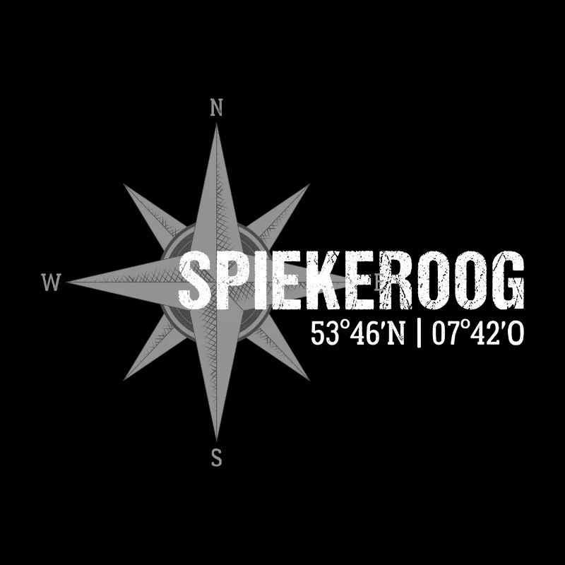 Spiekeroog coordinates compass
