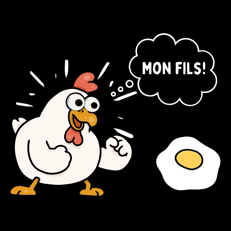 Poule poussin omelette