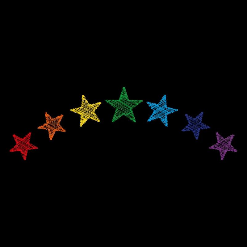 Sterne Regenbogen scribble