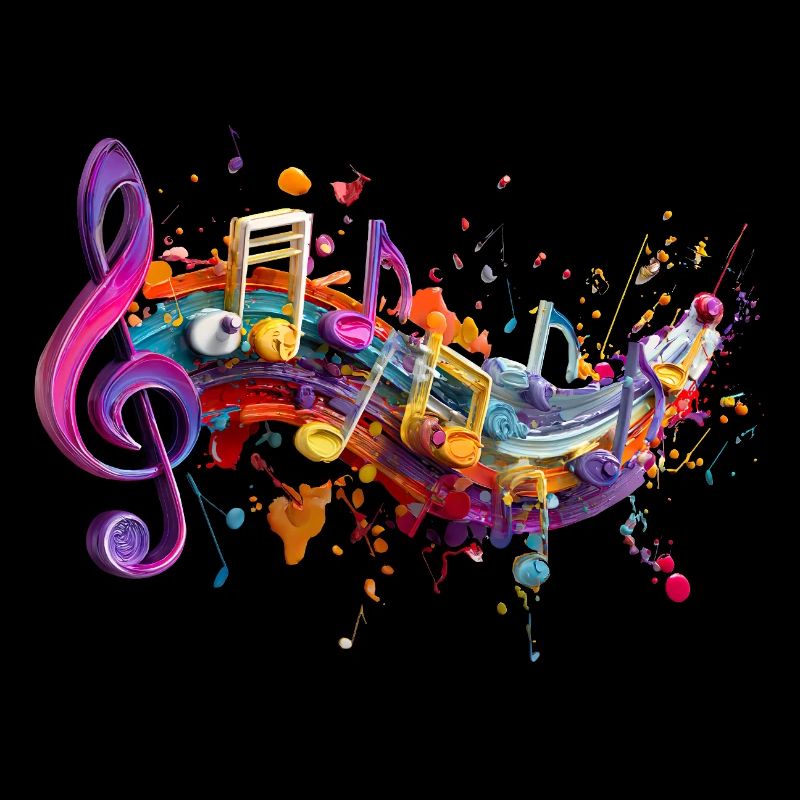 Color Magic Melodies Motenschlüssel Illustration