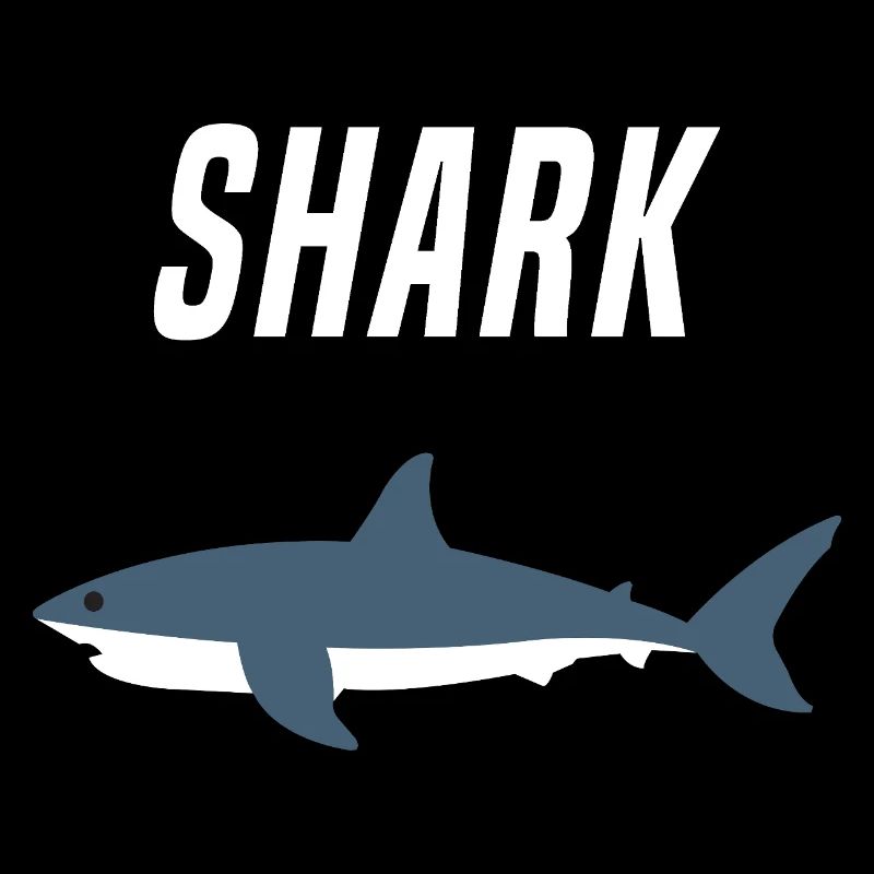 Nautic Design Shark Silhouette Bold Typography