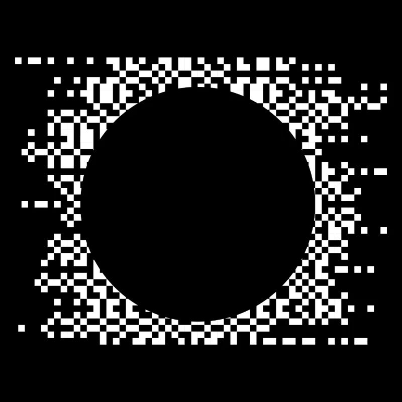 Cercle de pixels Nébuleuse abstraite