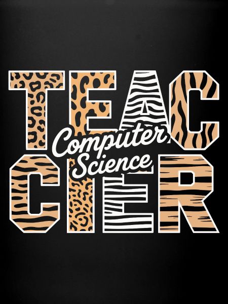 Computer Science Lehrer Tiermuster Stil