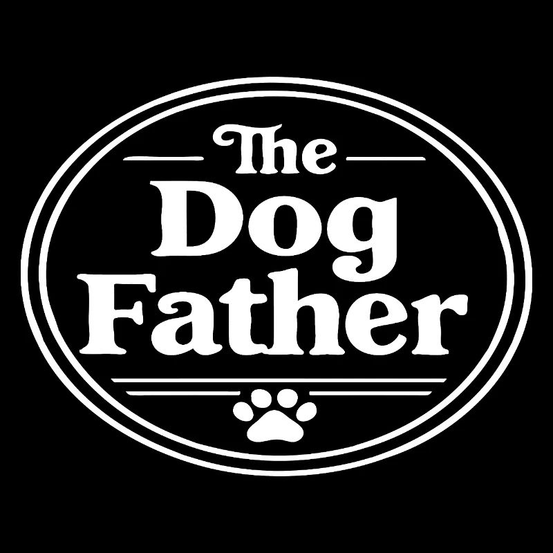 Das runde Abzeichen des Hundevaters Pfoten-Design