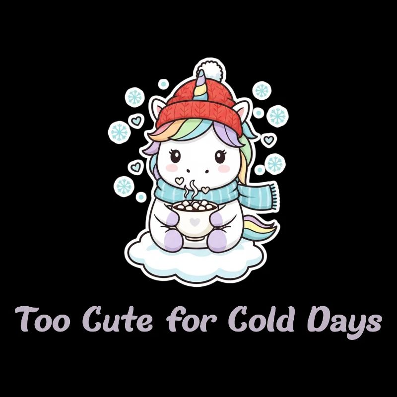 Too Cute for Cold Days - Süßes Winter Einhorn