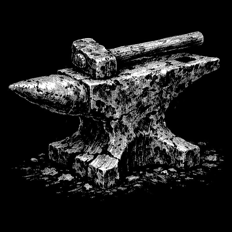 Motif d’enclume en acier forgé