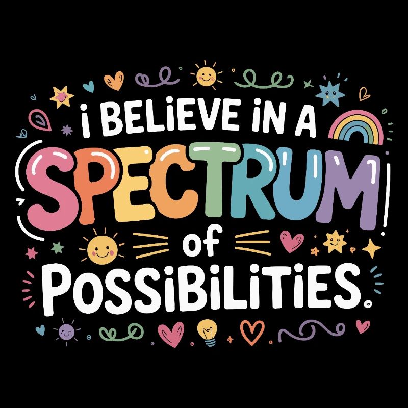 Autism Awareness Support rainbow