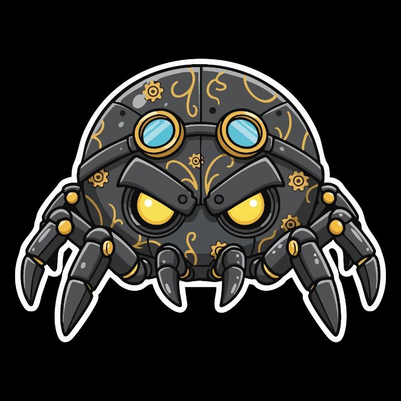 Tarantula Sentinel Steampunk Mechanical Black