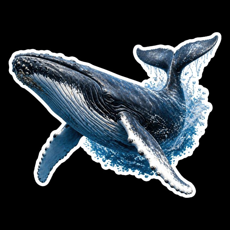 Leaping Humpback Whale – Dynamic Marine Illustrations