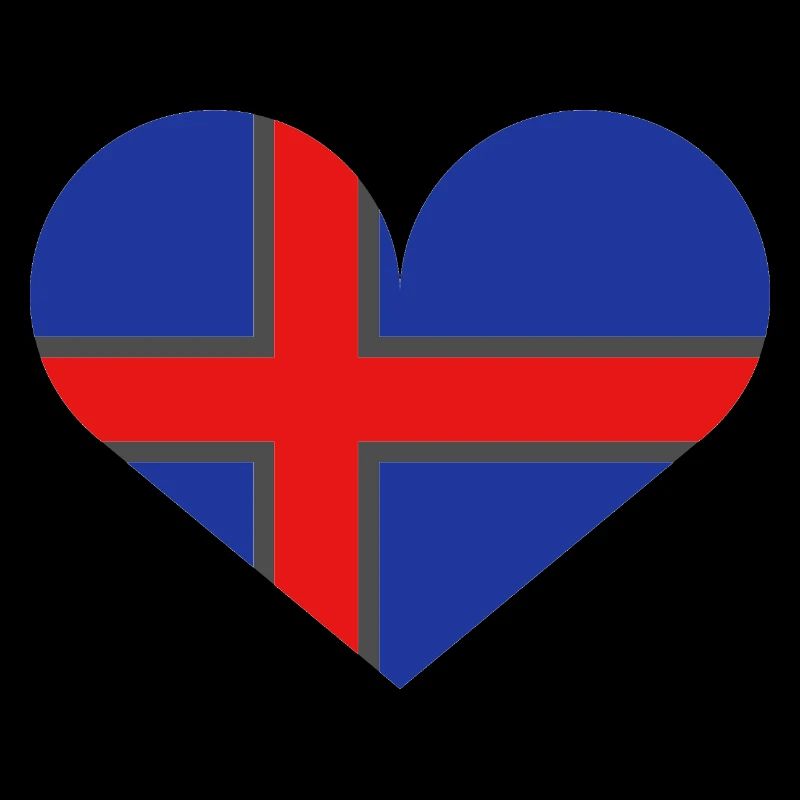 Icelandic heart-shaped flag