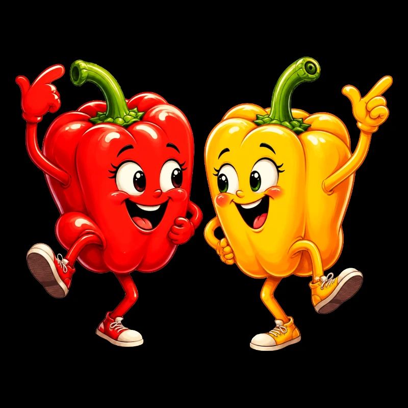 Peppers Vegetables at the Dance
