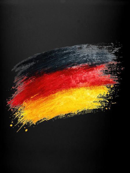 Germany Flag Brushstroke Title