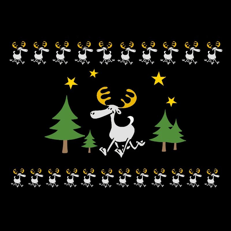Bavarian Monkey reindeer in the forest