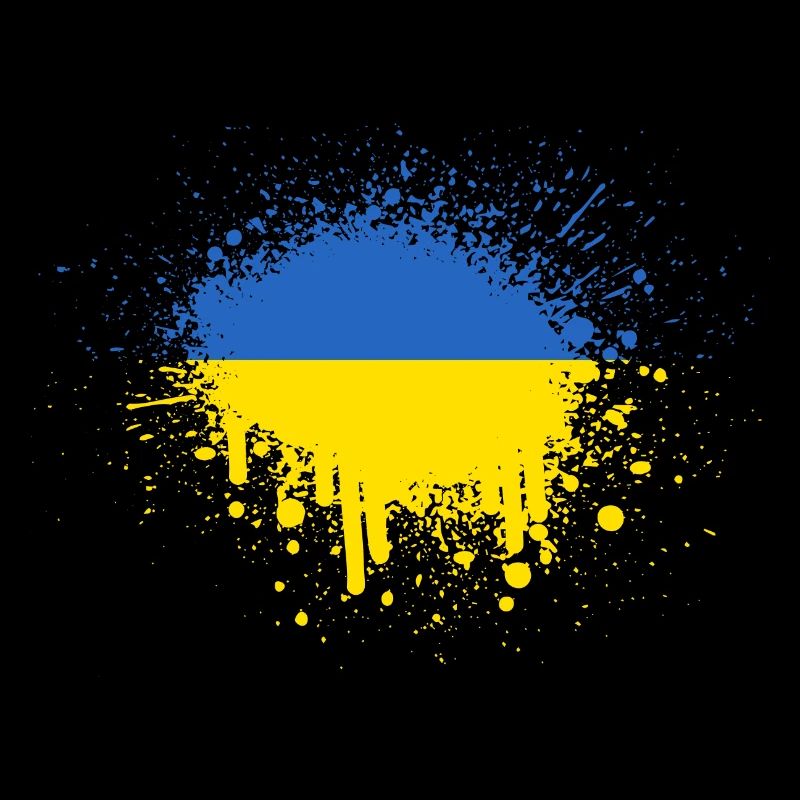 Drapeau de l'Ukraine splash de peinture Kazantip Kiev