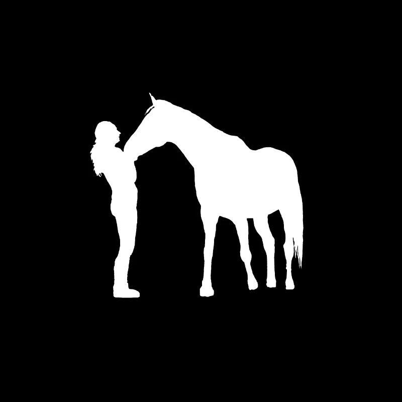 Fille de cheval à cheval