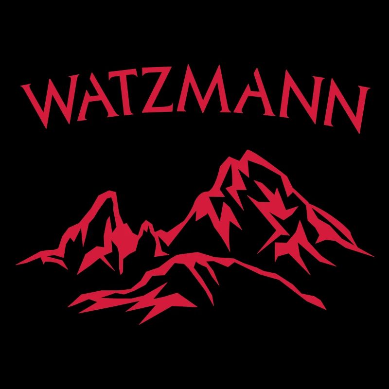 Berg Watzmann lettrage noir - couleur sélectionnable