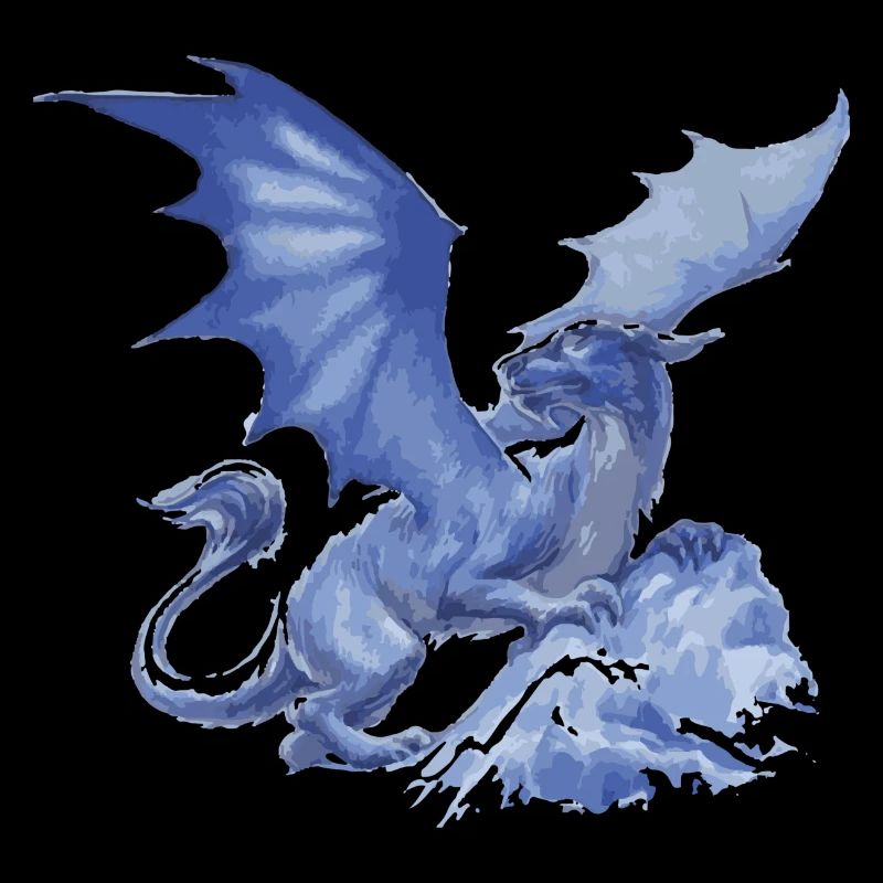 drache ,bleu,peinture,graffiti, airbrush,bleu clair