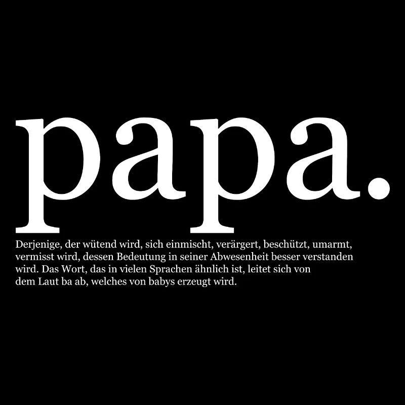 Papa Definition Vatertag Geschenkidee