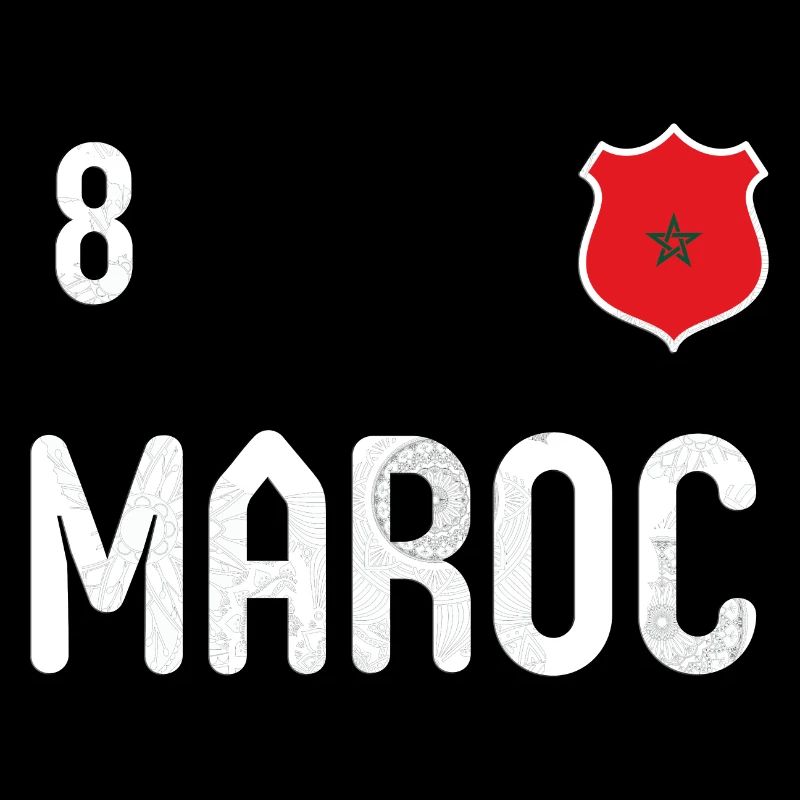 Teeshirt Maroc avec le numéro 8