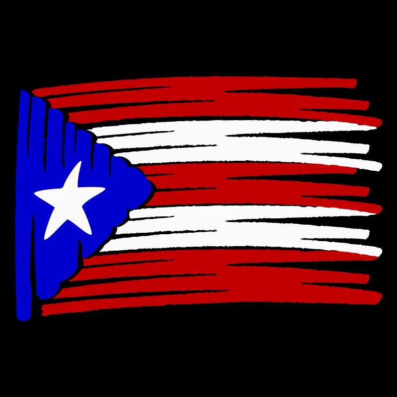 Drapeau de Porto Rico peint drapeau peint