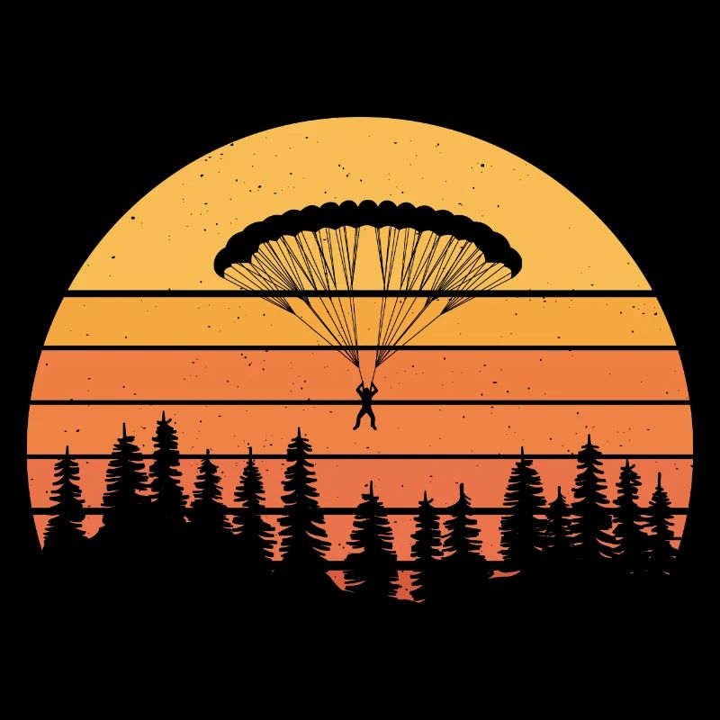 Skydiving Paraglider Retro Gift