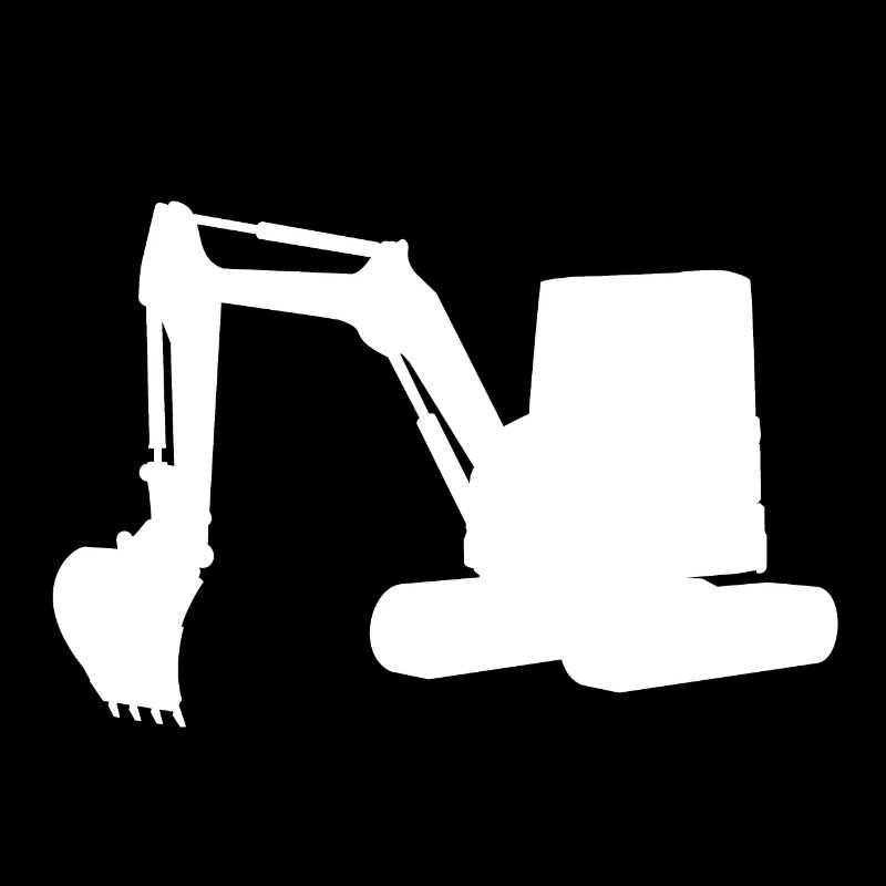 Minibagger Bagger weiß Erdbau Tiefbau Baustelle