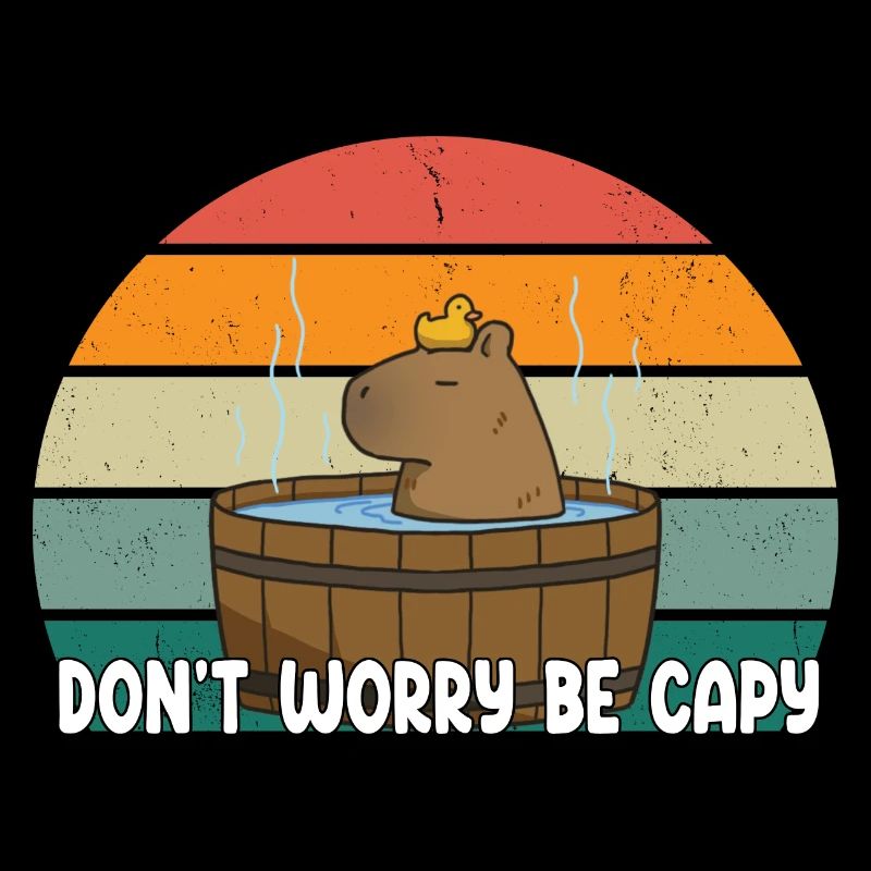 Ne vous inquiétez pas, soyez capybara mignon
