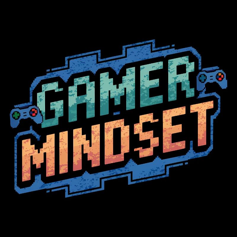 Verpixeltes Gamer-Minset-Design