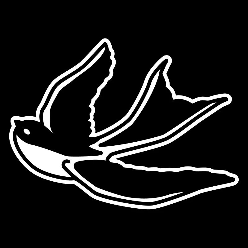Schwalbe Silhouette fliegend – Vogel Umriss Kunst
