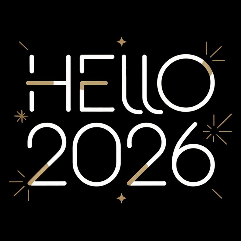 Hello 2026 Neon Sign