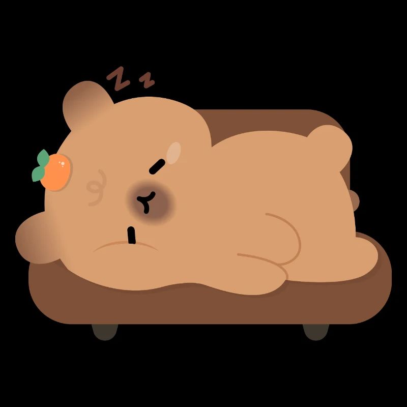 Schläfrige Müde Capybara