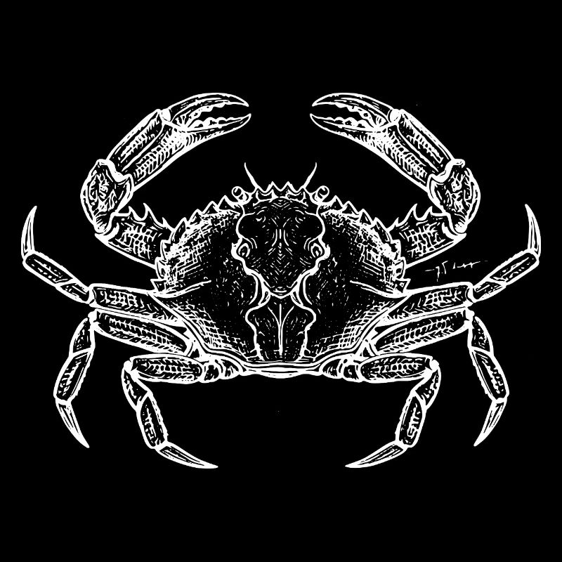 Crab Line Art-Emblem