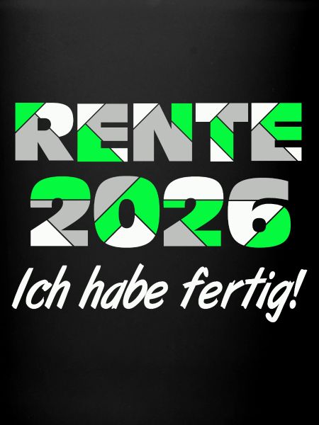 Pension 2026, I'm done