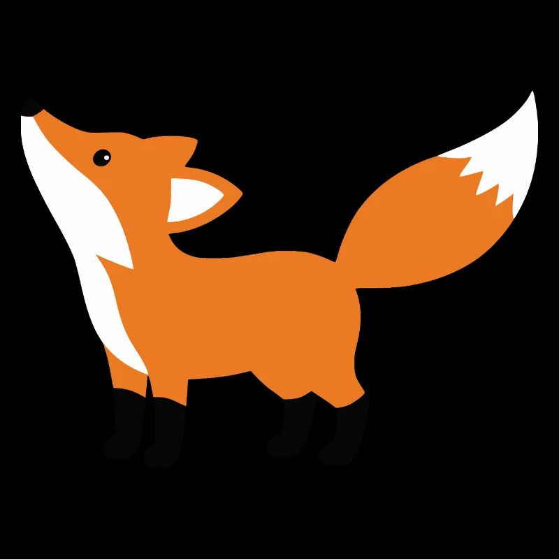 Süßer neugieriger Fuchs minimalistischen Stil