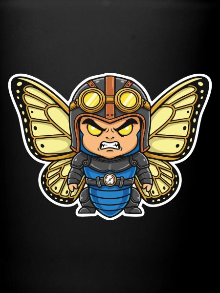 Papillon Aviateur Steampunk Armure Bleue