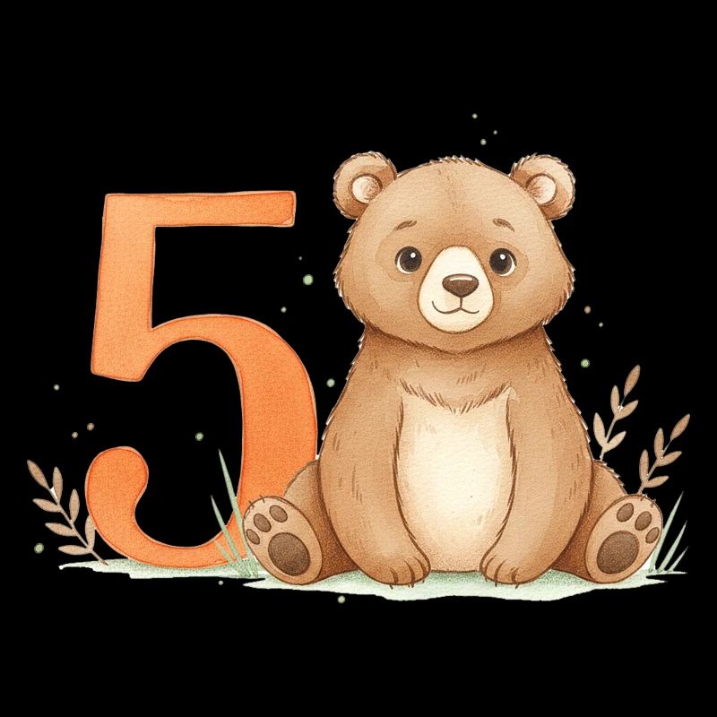 Petit Ours avec le Numéro Cinq