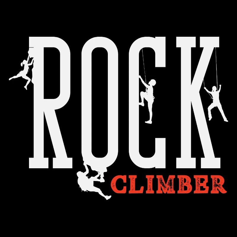 Rock Climber Schriftzug Kletterer Design