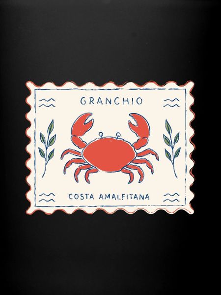 Amalfi Crab Stamp Art