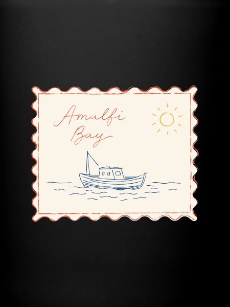 Amalfi Bay Boat Sketch