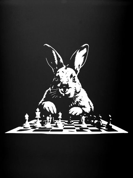 Hase spielt Schach