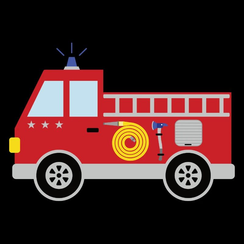Camion de pompiers avec étoiles