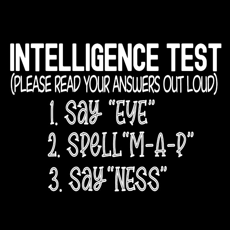 Intelligence Test funny Sarcastic gift