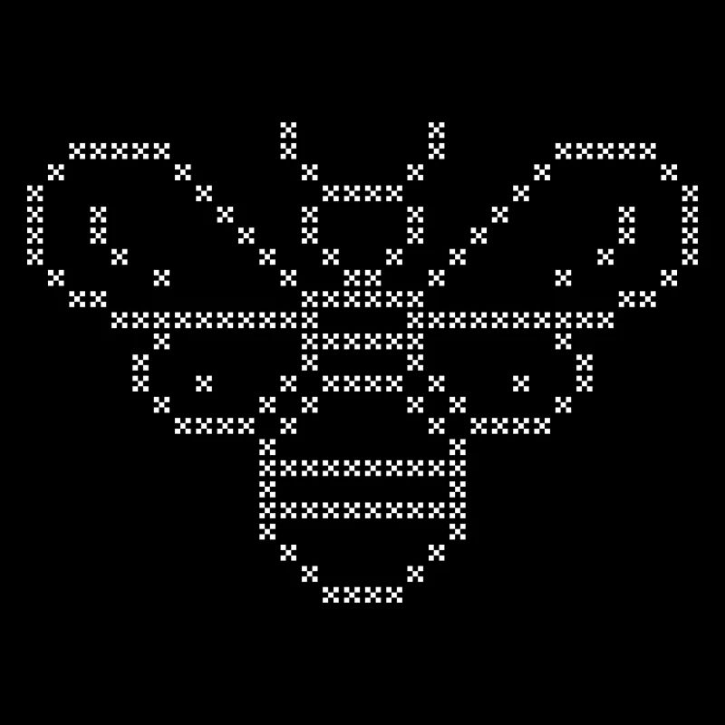 Cross stitch bee white