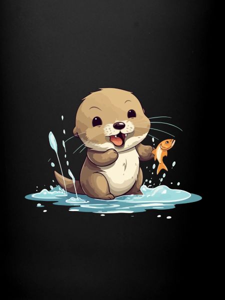 Mignon bébé loutre