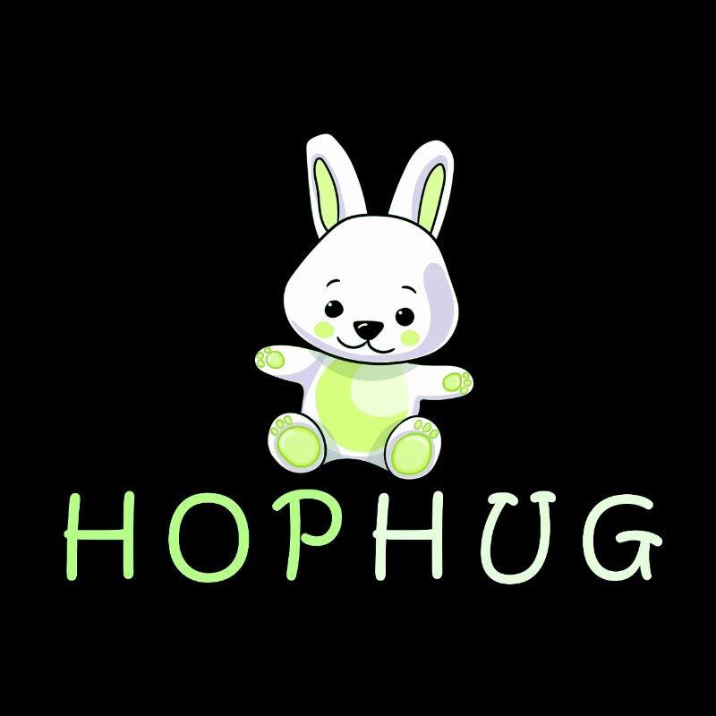 conception de baiser de main de lapin aimant