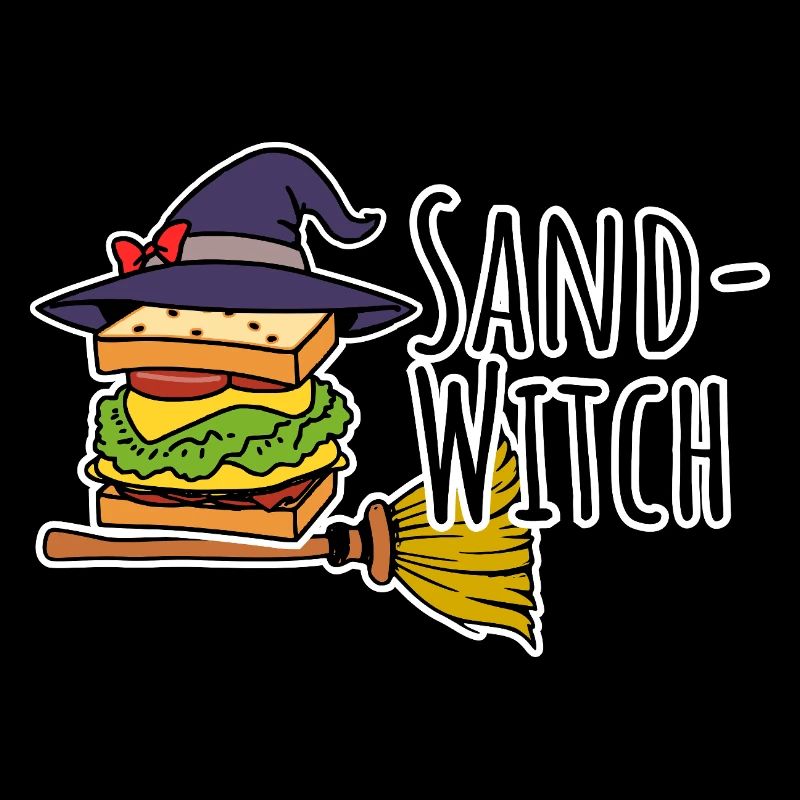 Die Hexe ist ein Sand-Witch, Halloween Hexen Brot!