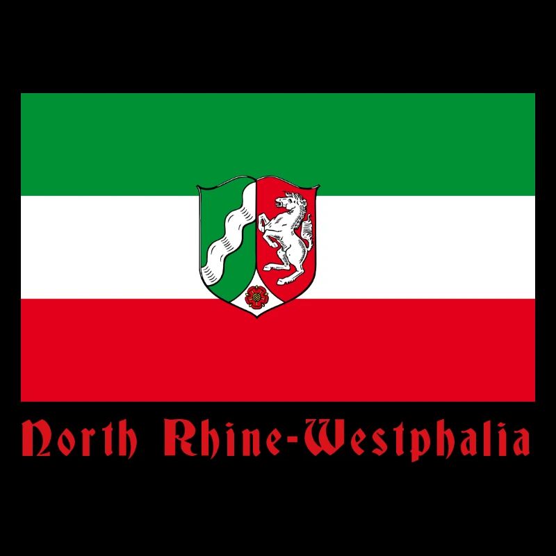 NRW Flagge mit Wappen