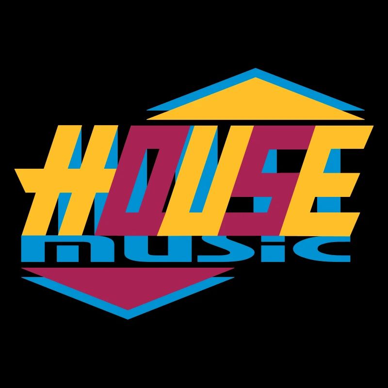 Design typographique stylé de house music