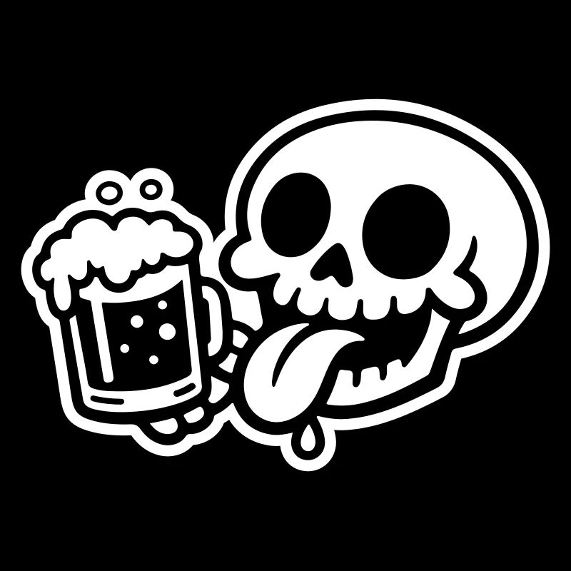 Skeleton Beer Glass Funny